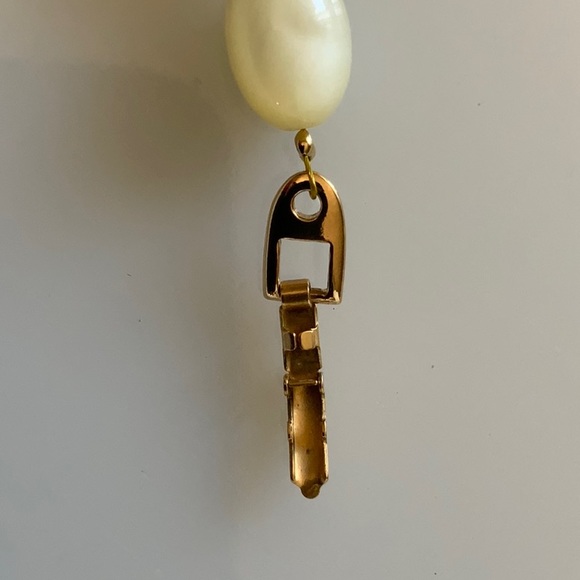 Napier Cream and Gold Tone Beaded  Necklace Vintage Costume Jewelry - Picture 7 of 9